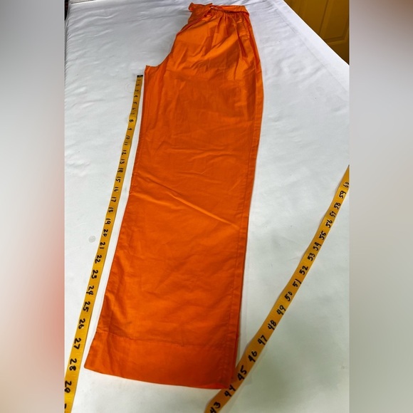 NICHOLAS Orange Cotton TARON wrap waist tapered leg pants size 4 - Picture 14 of 14